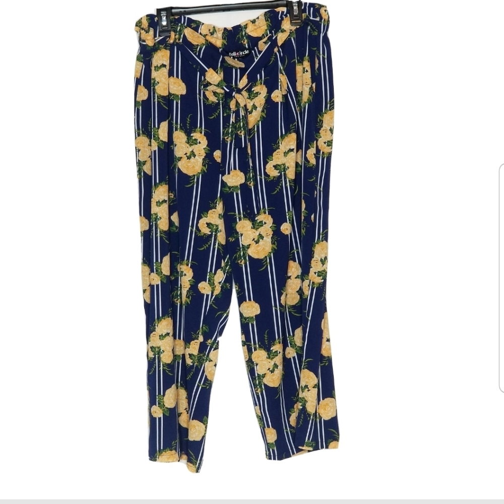 Full Circle Trends Women's Spring Pants Floral Pri